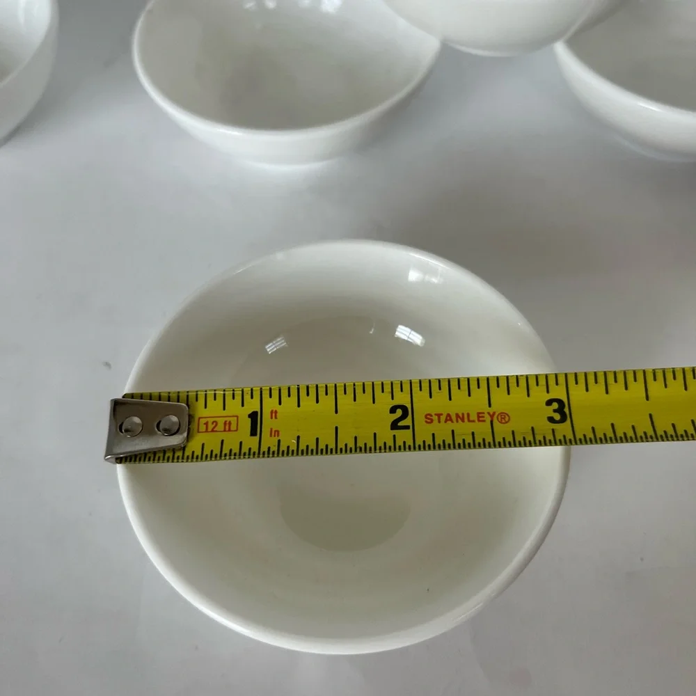 Gibson White Element white prep mini bowls